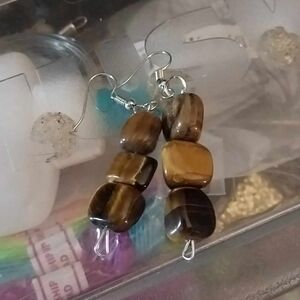 Tigers eye earrings